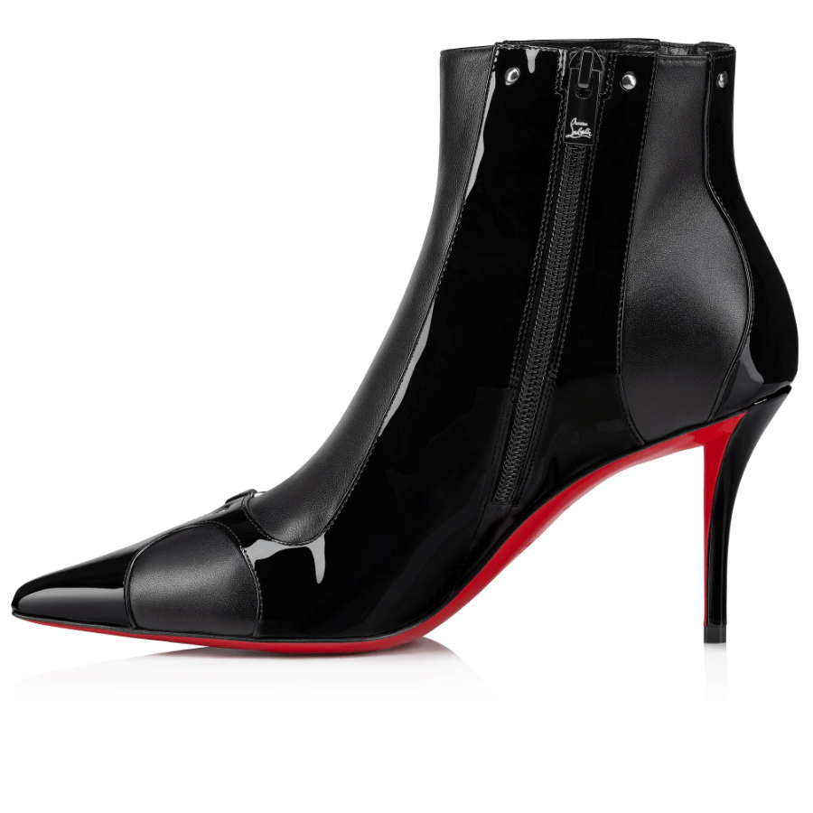 Christian Louboutin Cl In 90s Booty Bottines 80mm Cuir Noir – Image 3