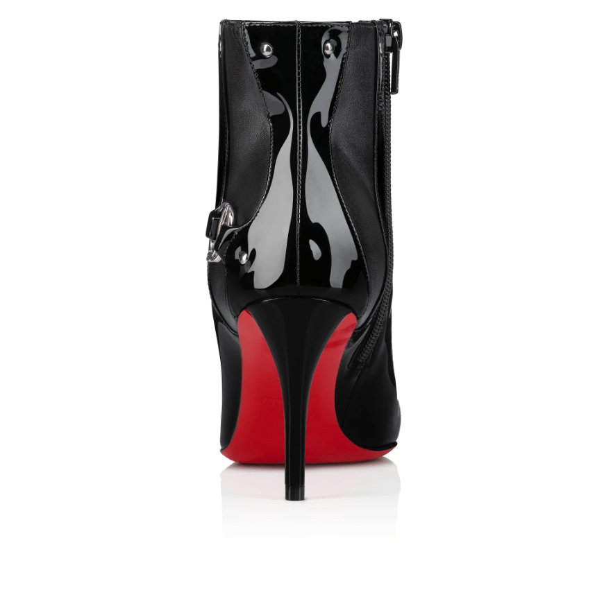 Christian Louboutin Cl In 90s Booty Bottines 80mm Cuir Noir – Image 4