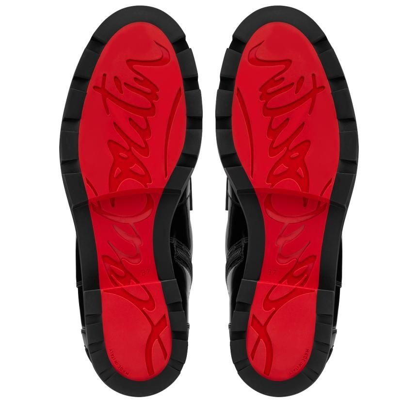 Christian Louboutin CL Moc Bottines Cuir Veau et Strass Noir – Image 5