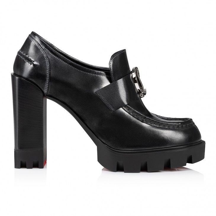 Christian Louboutin Cl Moc Lug Alta escarpins à plateforme 100 mm en cuir de veau noir – Image 3