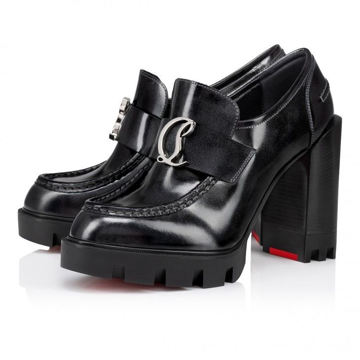 Christian Louboutin Cl Moc Lug Alta escarpins à plateforme 100 mm en cuir de veau noir