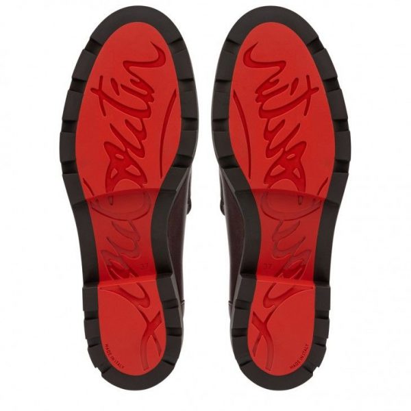 Christian Louboutin Mocassins CL Moc Lug en cuir de veau merlot – Image 5