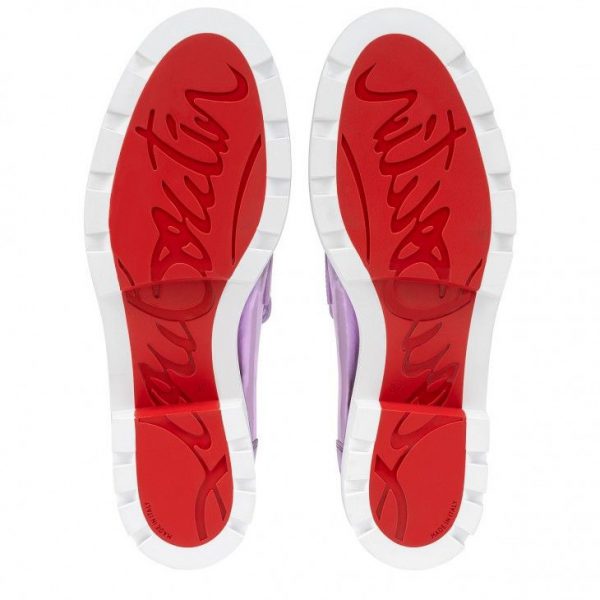 Christian Louboutin Mocassins CL Moc Lug en cuir specchio parme – Image 5