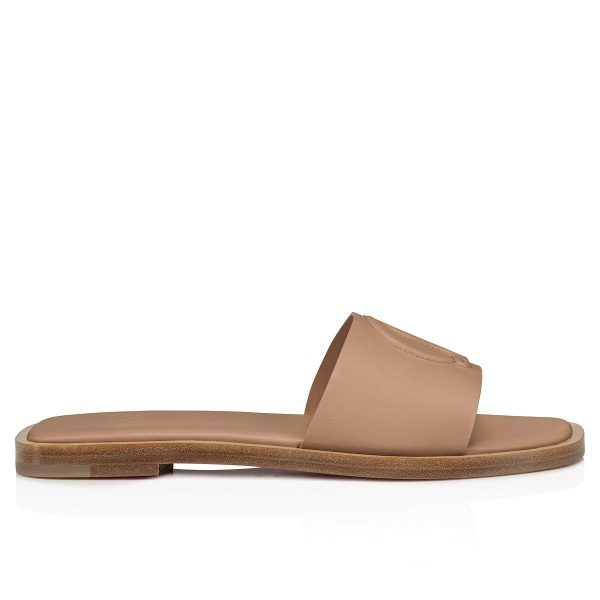 Christian Louboutin CL Mule Cuir Beige – Image 2