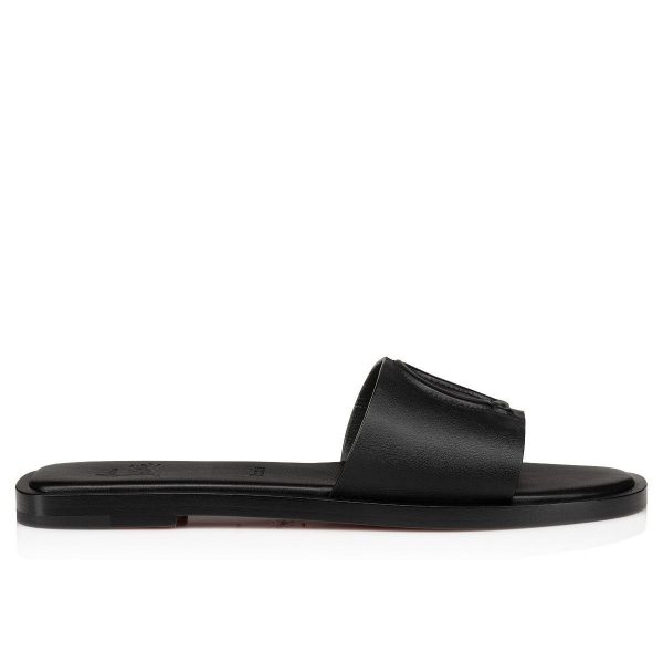 Christian Louboutin CL Mule Cuir Noir – Image 2