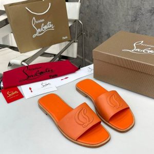 Christian Louboutin CL Mule Cuir de Veau Orange