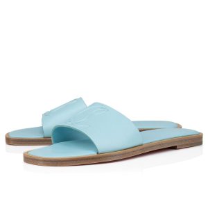 Christian Louboutin CL Mule Cuir Nappa Bleu