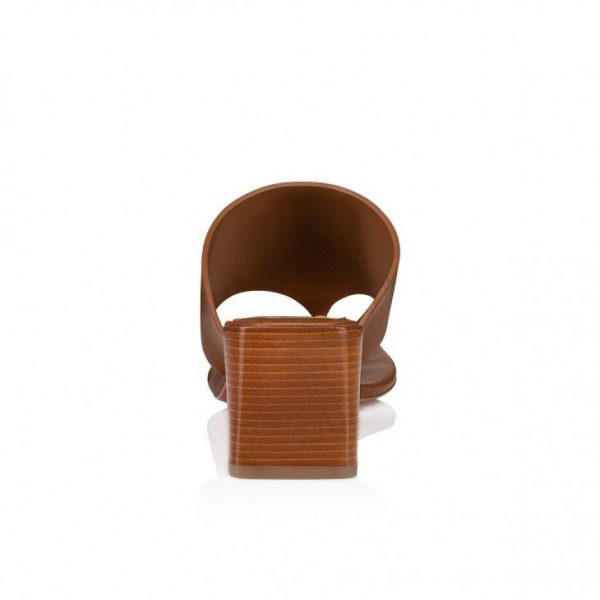Christian Louboutin CL Tongamule 55 mm Mules Cuir de Veau Cuoio – Image 3