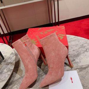Christian Louboutin Condora Bottines 100mm Daim Rose