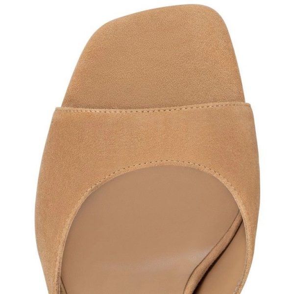 Christian Louboutin Mules Condora 85 mm en veau velours lionne – Image 2