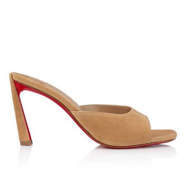 Christian Louboutin Mules Condora 85 mm en veau velours lionne – Image 4
