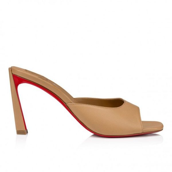 Christian Louboutin Condora Mule 85 mm Mules Cuir Nappa Toffee – Image 2
