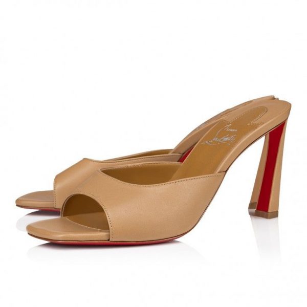 Christian Louboutin Condora Mule 85 mm Mules Cuir Nappa Toffee