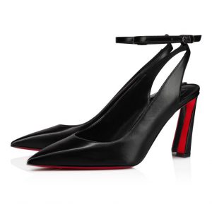 Christian Louboutin Condora Sling 100 mm Escarpins Cuir Noir