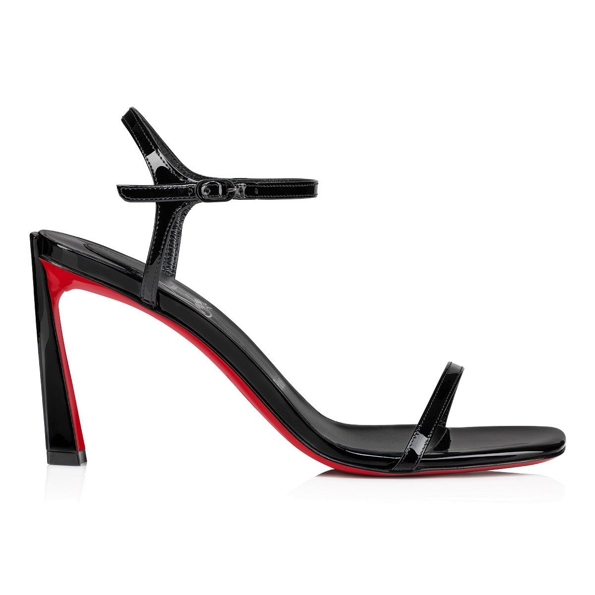 Christian Louboutin Condora Sling Pump 85 Mm Sandales en Cuir Verni Calf Noir – Image 2