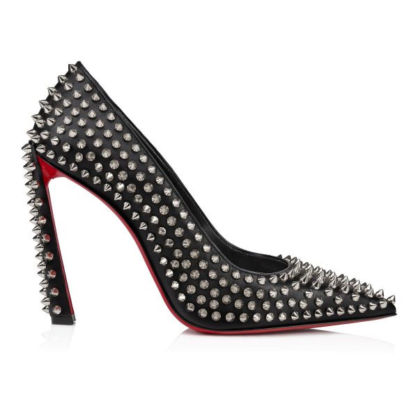 Christian Louboutin Condora Spikes 100 mm Escarpins Cuir Nappa Noir – Image 2