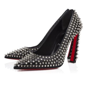 Christian Louboutin Condora Spikes 100 mm Escarpins Cuir Nappa Noir