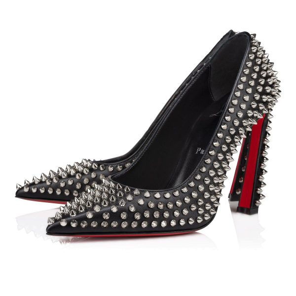 Christian Louboutin Condora Spikes 100 mm Escarpins Cuir Nappa Noir