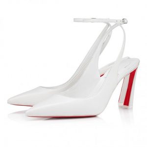 Christian Louboutin Condora Strap escarpins à brides 100 mm en cuir blanc