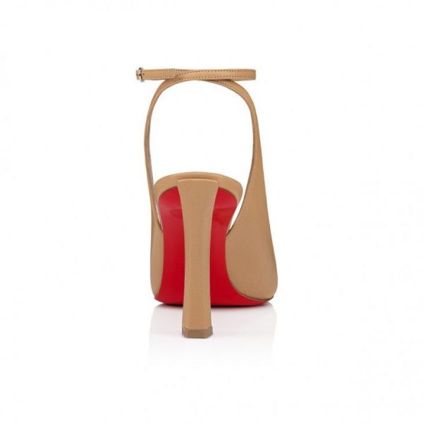 Christian Louboutin Condora Strap escarpins à brides 100 mm en cuir toffee – Image 3
