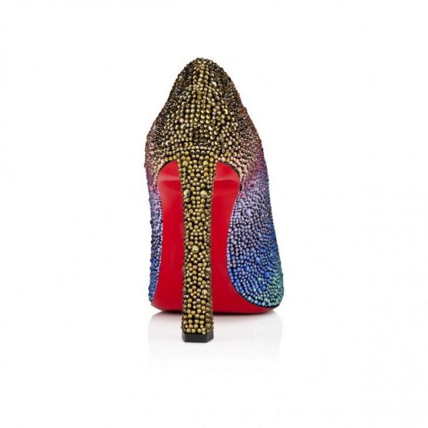 Christian Louboutin Condora Strass Rainbow escarpins 100 mm noirs – Image 3
