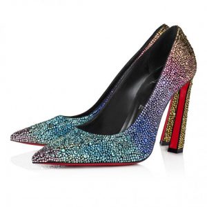 Christian Louboutin Condora Strass Rainbow escarpins 100 mm noirs