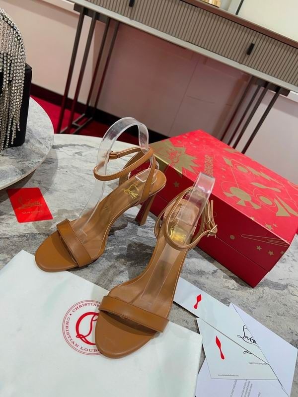 Christian Louboutin Condorapik Queen Sandales 100mm Cuir Nappa Caramel