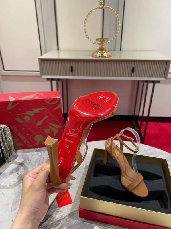 Christian Louboutin Condorapik Queen Sandales 100mm Cuir Nappa Caramel – Image 4