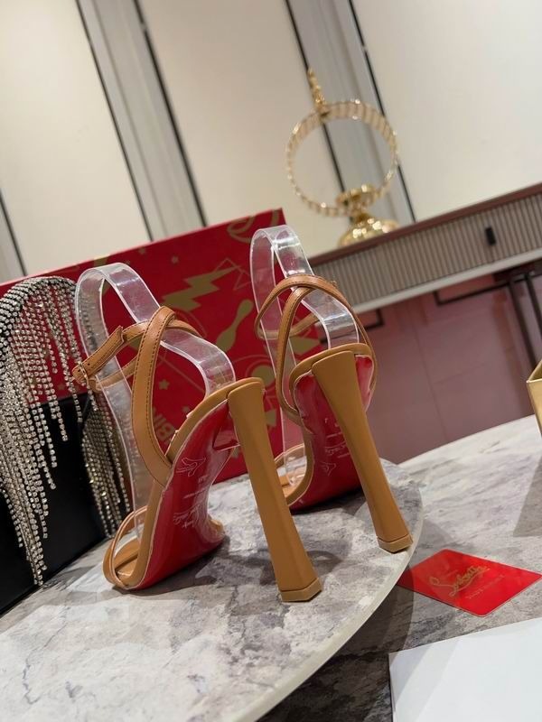 Christian Louboutin Condorapik Queen Sandales 100mm Cuir Nappa Caramel – Image 2