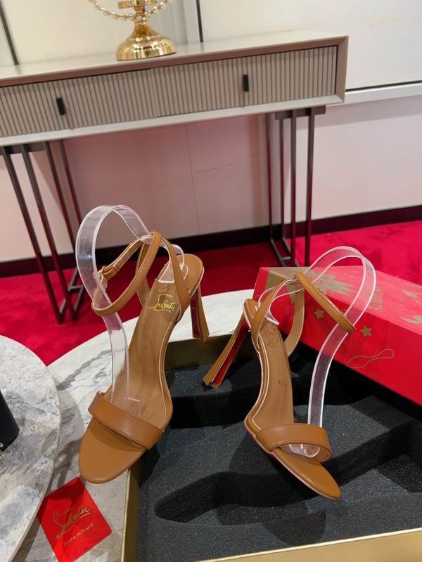 Christian Louboutin Condorapik Queen Sandales 100mm Cuir Nappa Caramel – Image 3