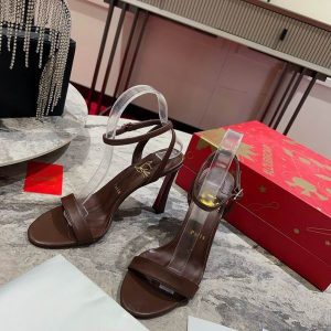 Christian Louboutin Condorapik Queen Sandales 100mm Cuir Nappa Café