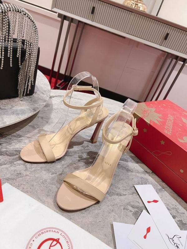 Christian Louboutin Condorapik Queen Sandales 100mm Cuir Nappa Nude