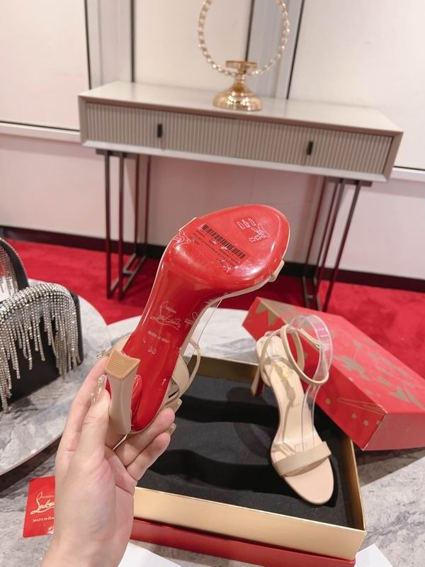 Christian Louboutin Condorapik Queen Sandales 100mm Cuir Nappa Nude – Image 5