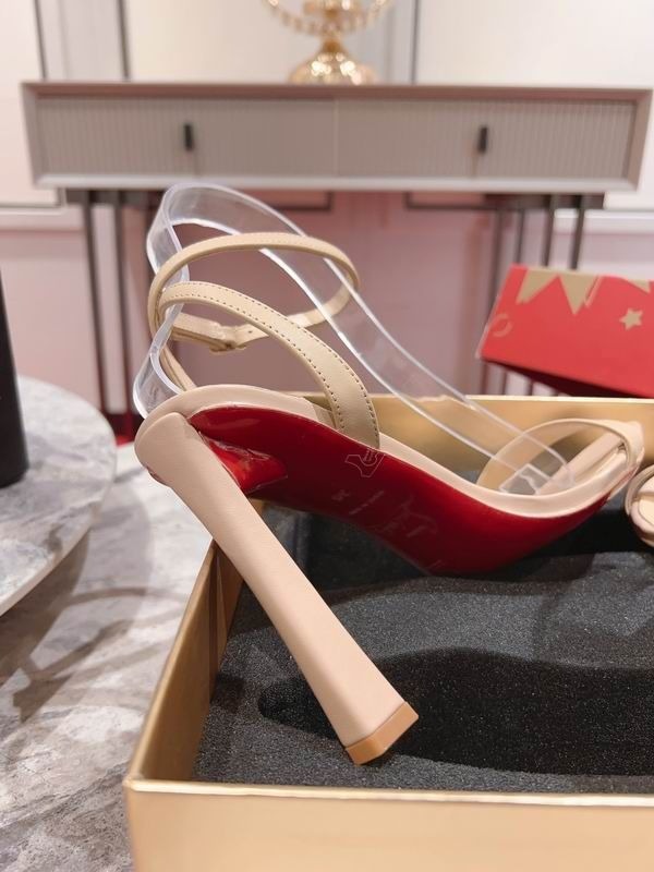 Christian Louboutin Condorapik Queen Sandales 100mm Cuir Nappa Nude – Image 4