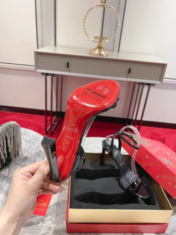 Christian Louboutin Condorapik Queen Sandales 100mm Cuir Verni Noir – Image 5