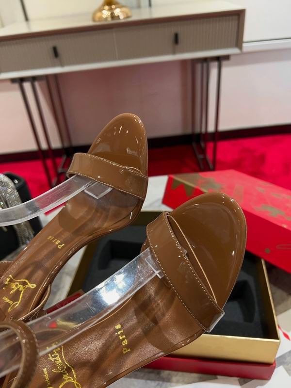 Christian Louboutin Condorapik Queen Sandales 100mm Cuir Verni Caramel – Image 3