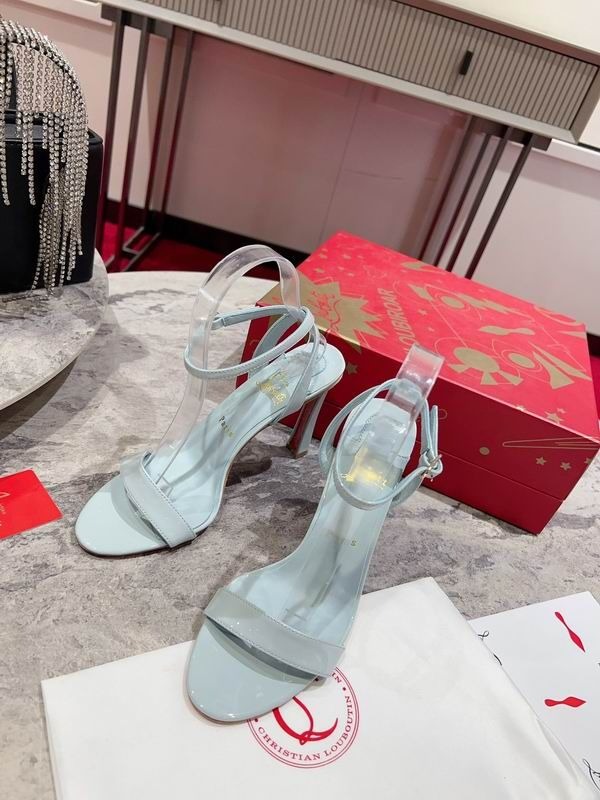 Christian Louboutin Condorapik Queen Sandales 100mm Cuir Verni Caramel Clair