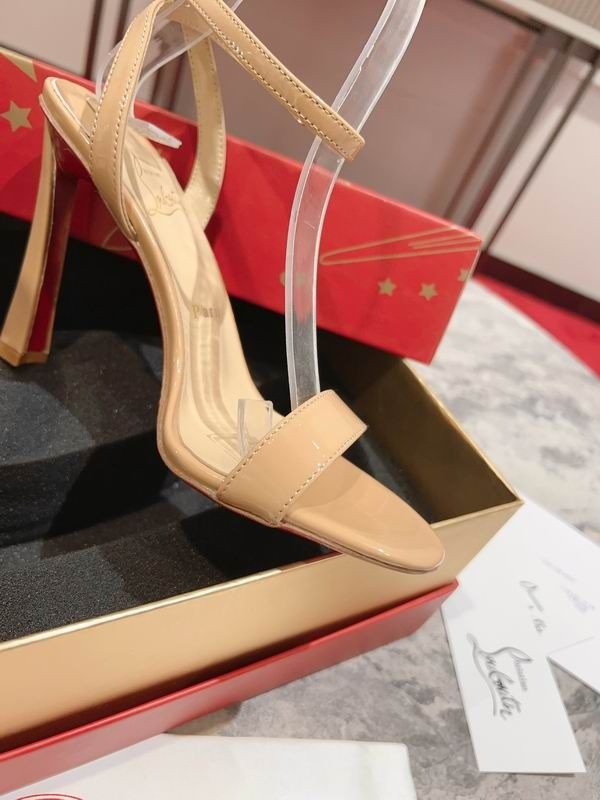Christian Louboutin Condorapik Queen Sandales 100mm Cuir Verni Nude – Image 4