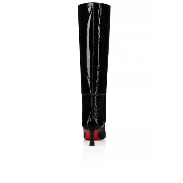 Christian Louboutin Condorocombo Botta 55 Mm Bottes en Cuir Verni Vog Noir – Image 3