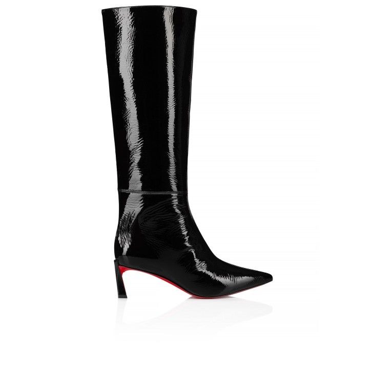 Christian Louboutin Condorocombo Botta 55 Mm Bottes en Cuir Verni Vog Noir – Image 4
