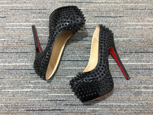 Christian Louboutin Daffodile Spikes plateforme 160 mm verni noir