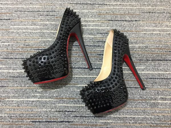 Christian Louboutin Daffodile Spikes plateforme 160 mm verni noir – Image 2