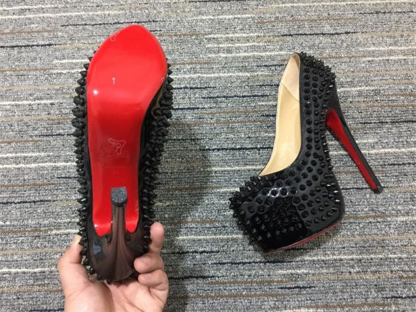 Christian Louboutin Daffodile Spikes plateforme 160 mm verni noir – Image 4