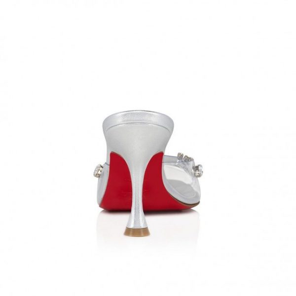 Christian Louboutin Degraqueen 85 Mm Mules PVC Nappa Cristal – Image 3