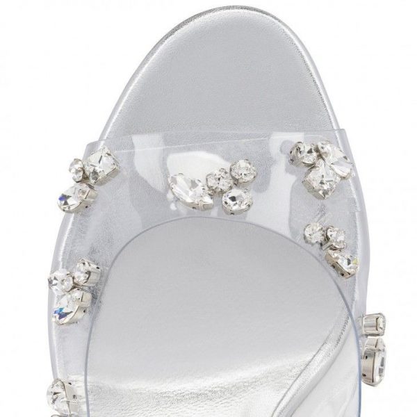 Christian Louboutin Degraqueen 85 Mm Mules PVC Nappa Cristal – Image 4