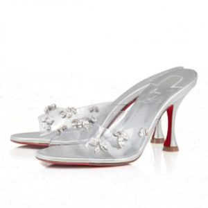 Christian Louboutin Degraqueen 85 Mm Mules PVC Nappa Cristal