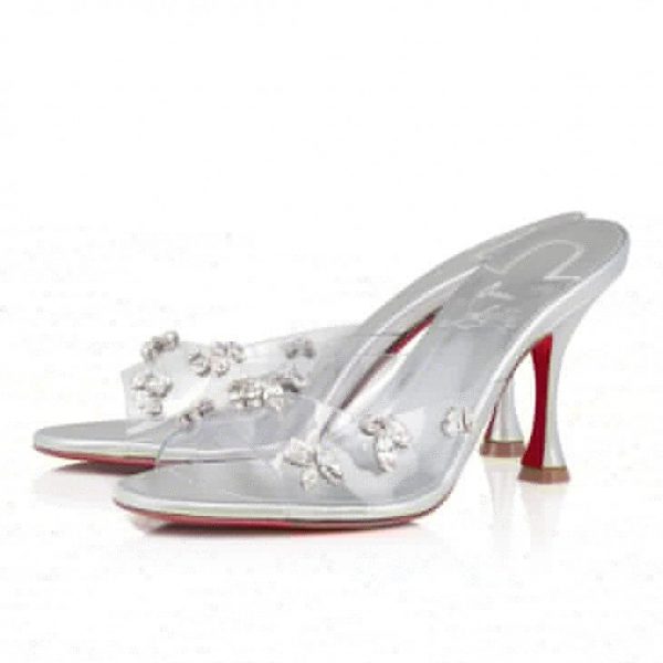 Christian Louboutin Degraqueen 85 Mm Mules PVC Nappa Cristal