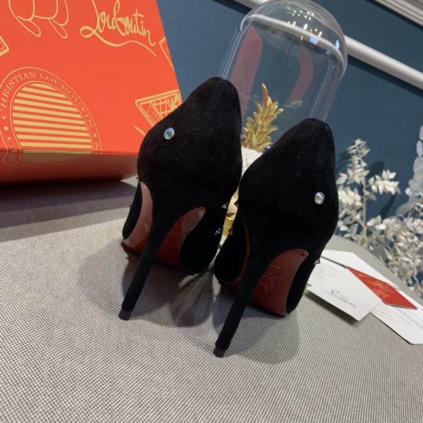 Christian Louboutin Degraspike escarpins cloutés 100 mm en daim noir – Image 4