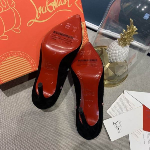 Christian Louboutin Degraspike escarpins cloutés 100 mm en daim noir – Image 5