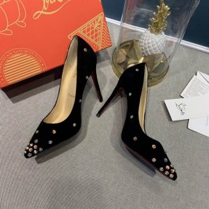 Christian Louboutin Degraspike escarpins cloutés 100 mm en daim noir